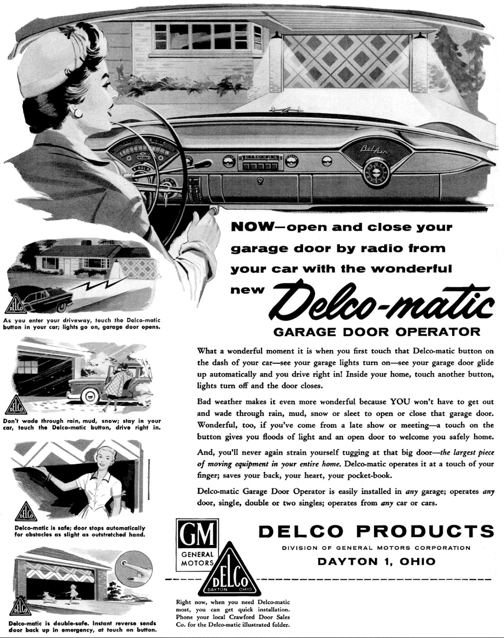 Vintage Delco-Matic garage door opener - early automation technology